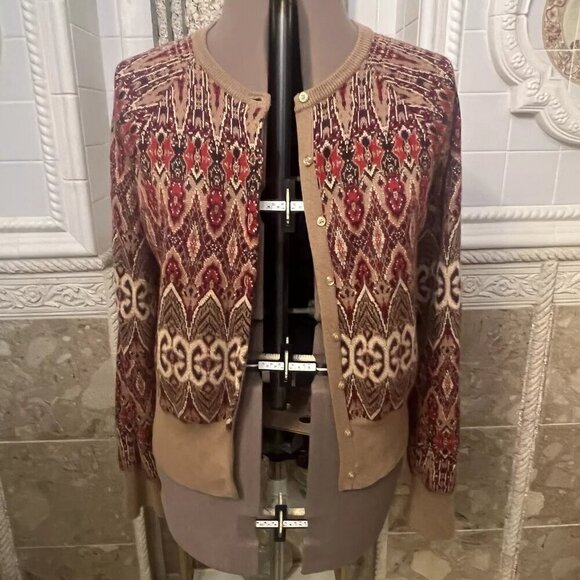 Mark Eisen George. Size XL 16/18. 25% Angora Rabbit. Metallic Cardigan. B109 - Picture 1 of 6